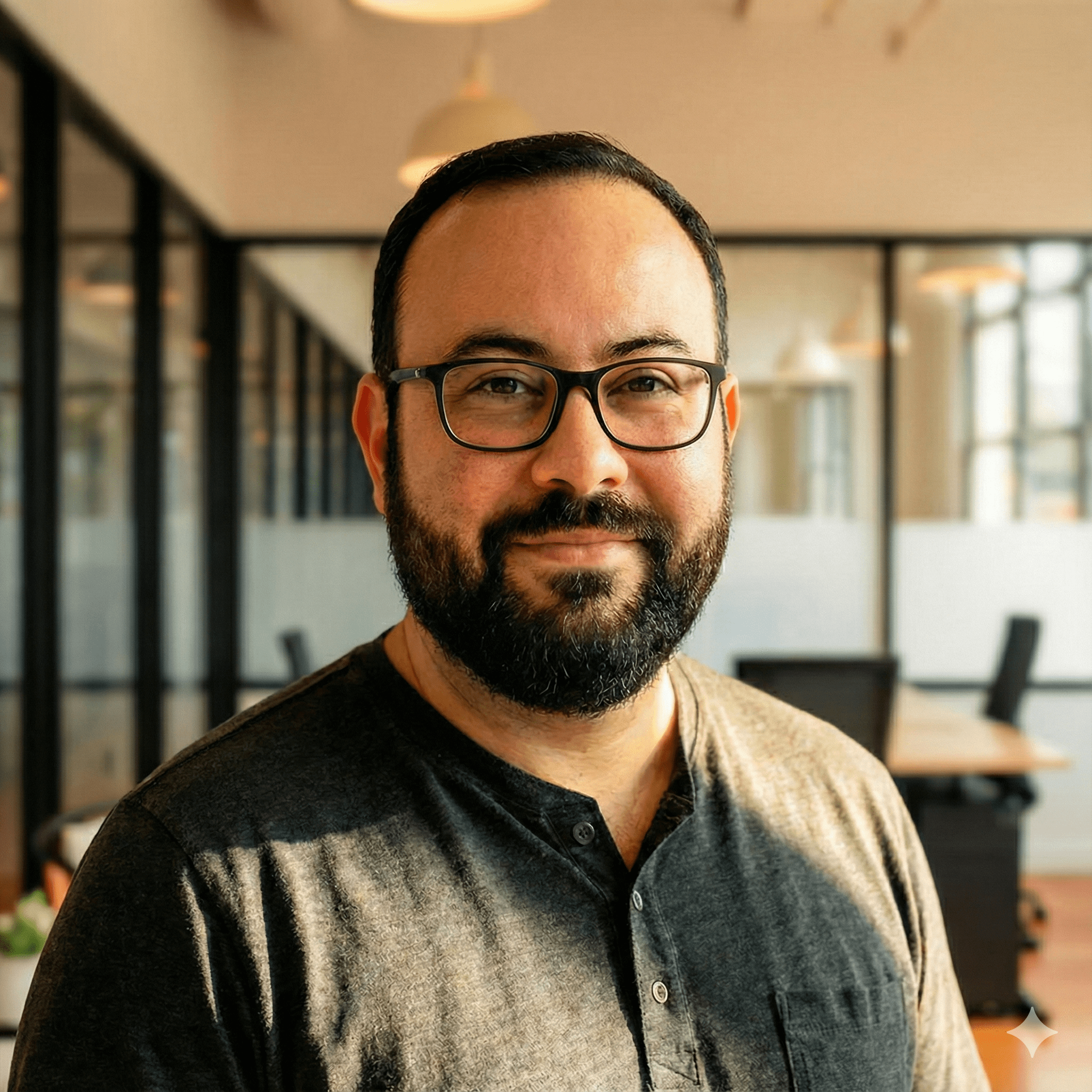 Kevin McReady, SEO consultant working on laptop.